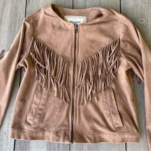 Abercrombie Kids Faux Suede Fringe Jacket